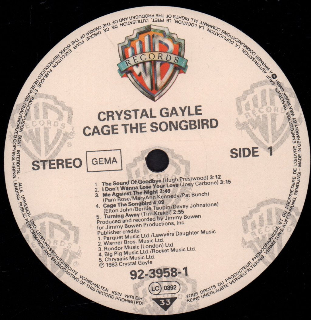 Crystal Gayle - Cage The Songbird - Lp