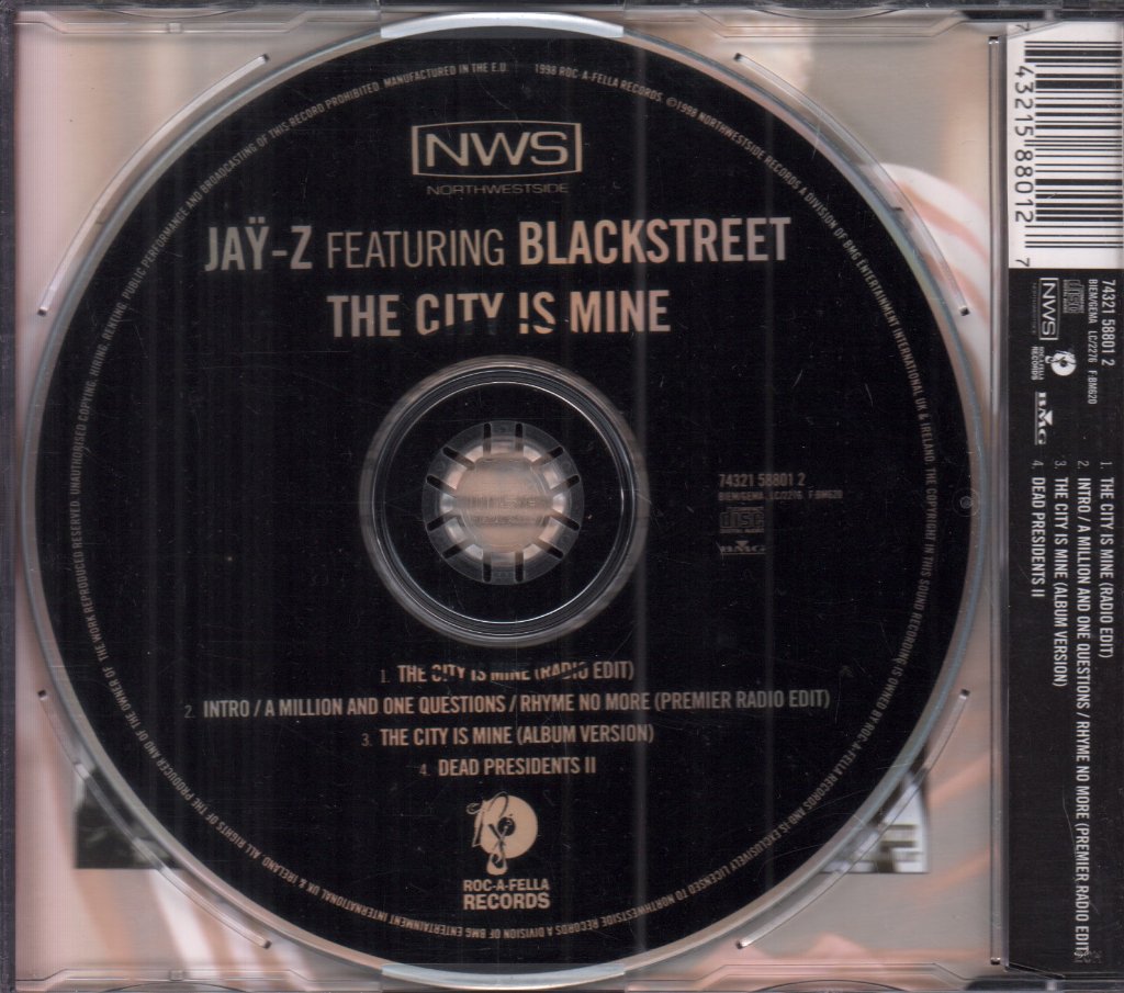 Jay Z Featuring Blackstreet - City Is Mine - Cd