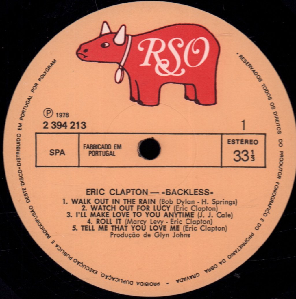 Eric Clapton - Backless - Lp