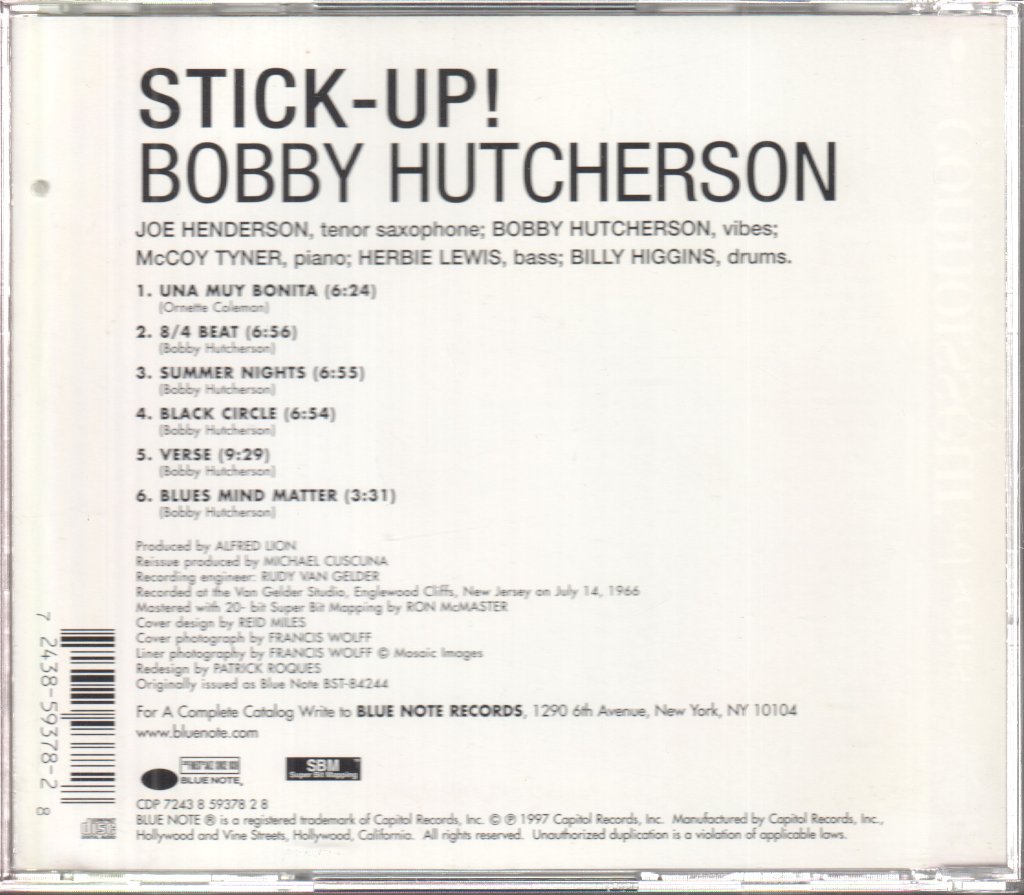 Bobby Hutcherson - Stick-Up! - Cd
