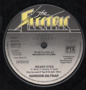 Gordon Giltrap - Weary Eyes - 7 Inch