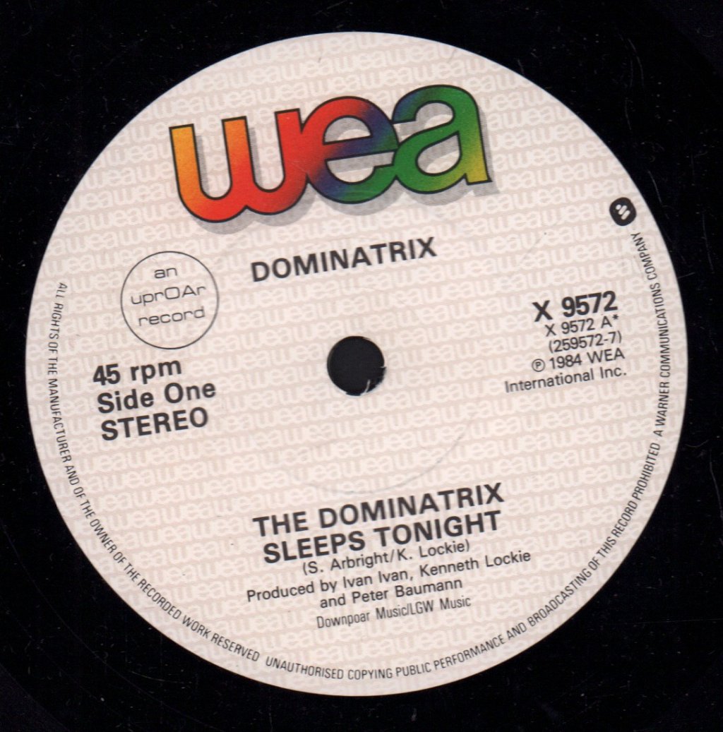 Dominatrix - Sleeps Tonight - 7 Inch