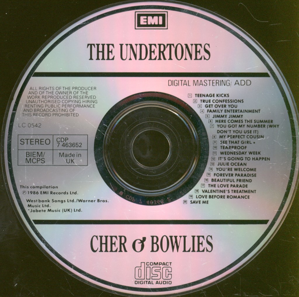 Undertones - Cher O'Bowlies - The Pick Of The Undertones - Cd