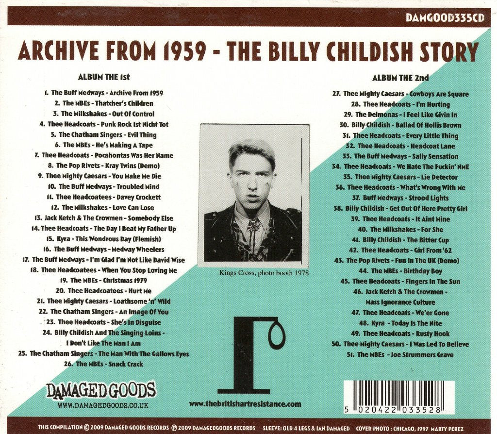 Billy Childish - Archive From 1959 - The Billy Childish Story - Double Cd