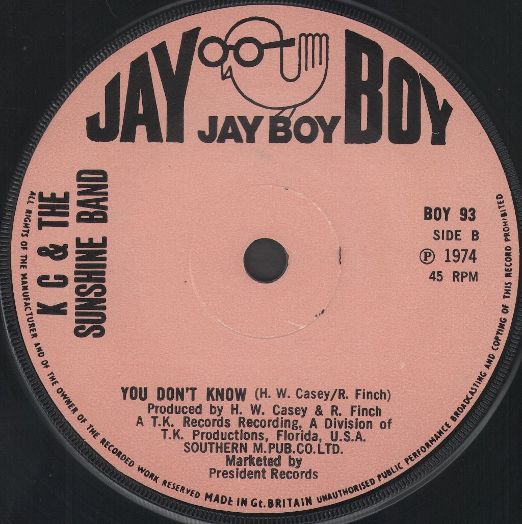 KC And The Sunshine Band - Get Down Tonight - 7 Inch