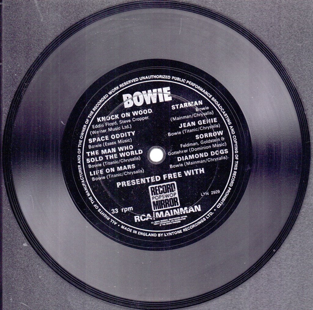 David Bowie - Record Mirror Flexi - 7 Inch