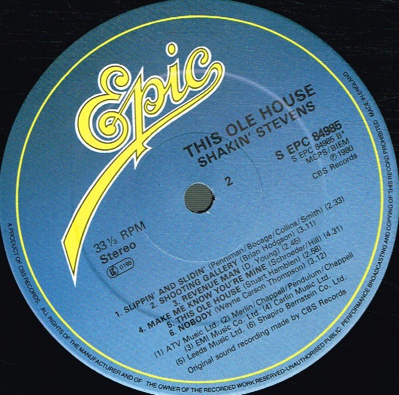 Shakin Stevens - This Ole House - Lp
