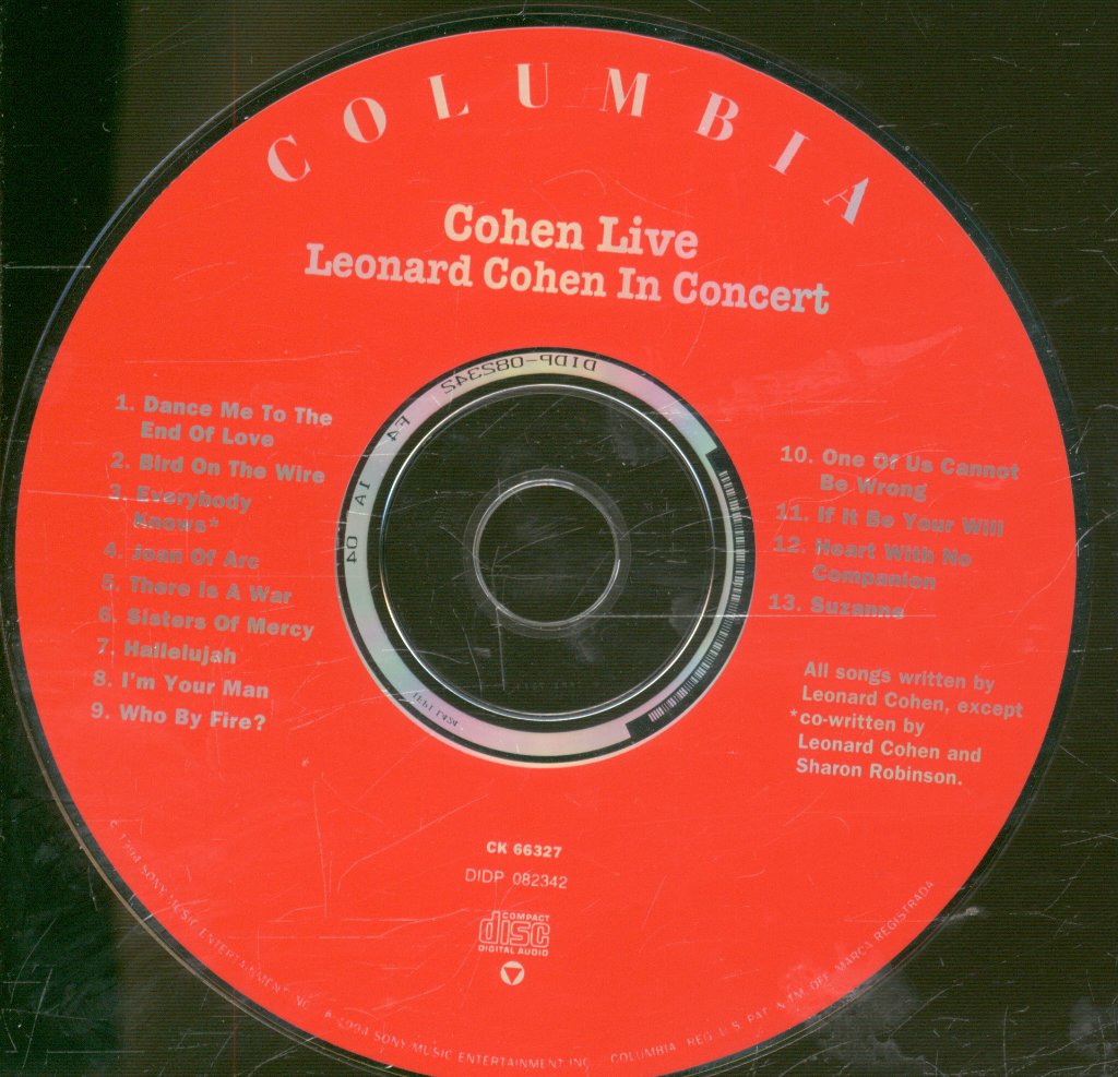 Leonard Cohen - Cohen Live (Leonard Cohen In Concert) - Cd