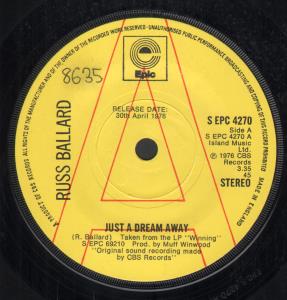 Russ Ballard - Just A Dream Away - 7 Inch