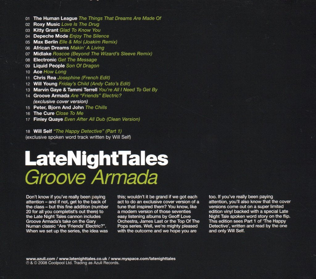 Groove Armada - Late Night Tales - Cd