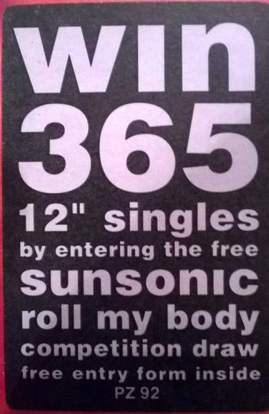 Sunsonic - Roll My Body - 12 Inch