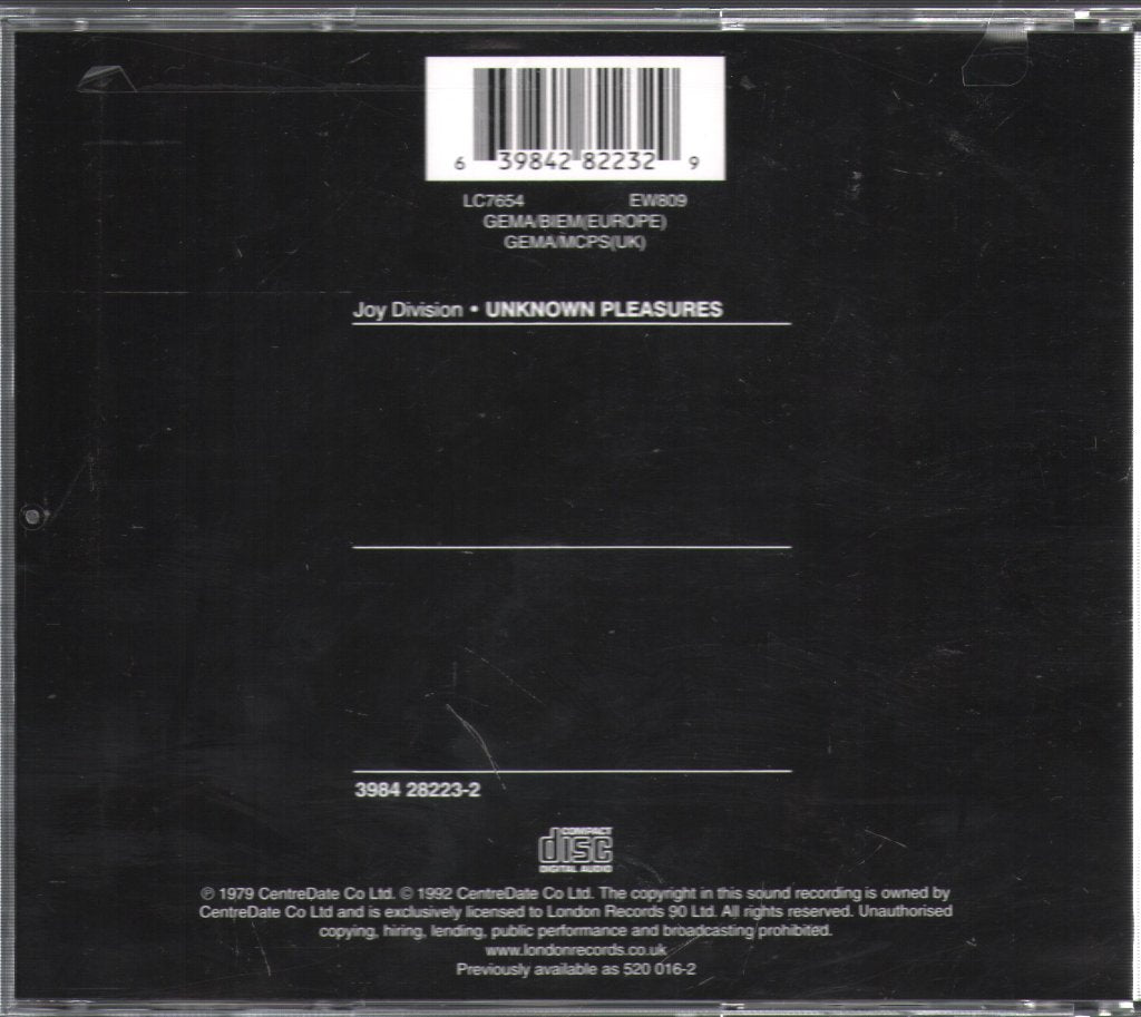 Joy Division - Unknown Pleasures - Cd