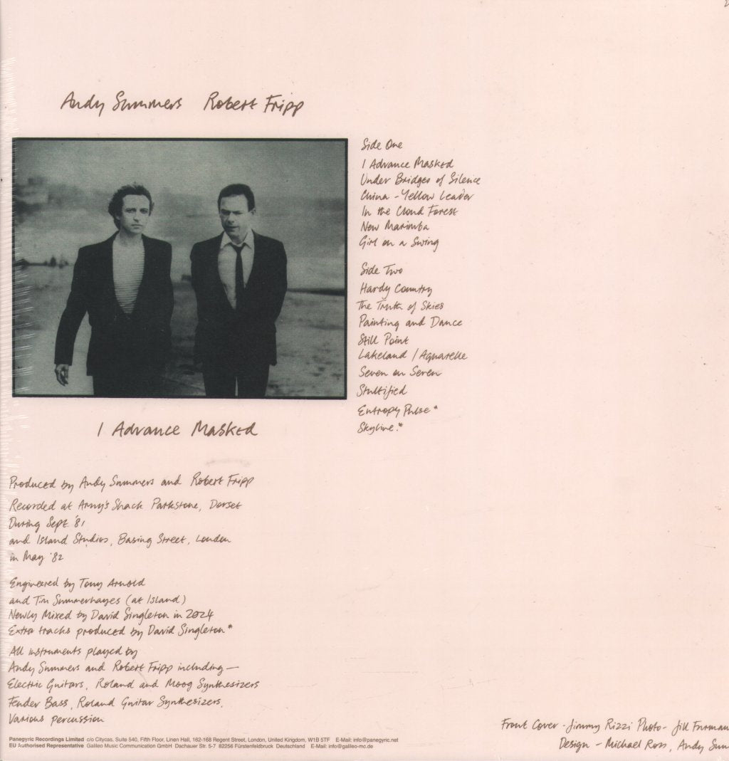 Andy Summers And Robert Fripp - I Advanced Masked - Lp