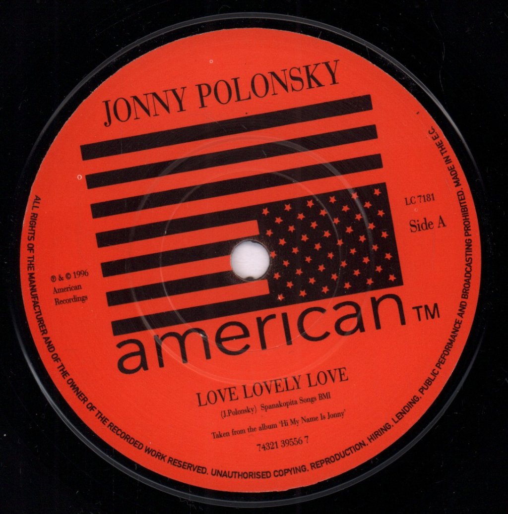 Jonny Polonsky - Love Lovely Love - 7 Inch