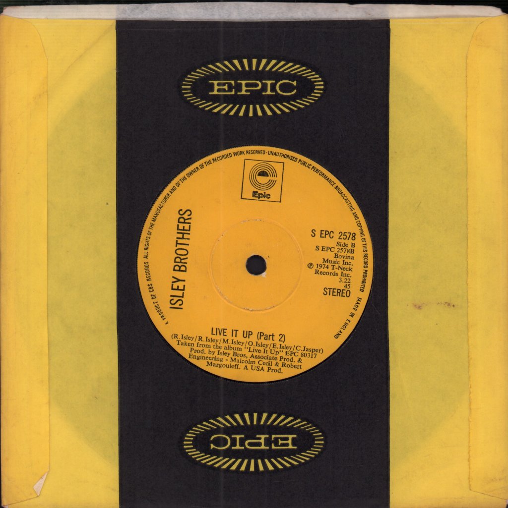 Isley Brothers - Live It Up - 7 Inch