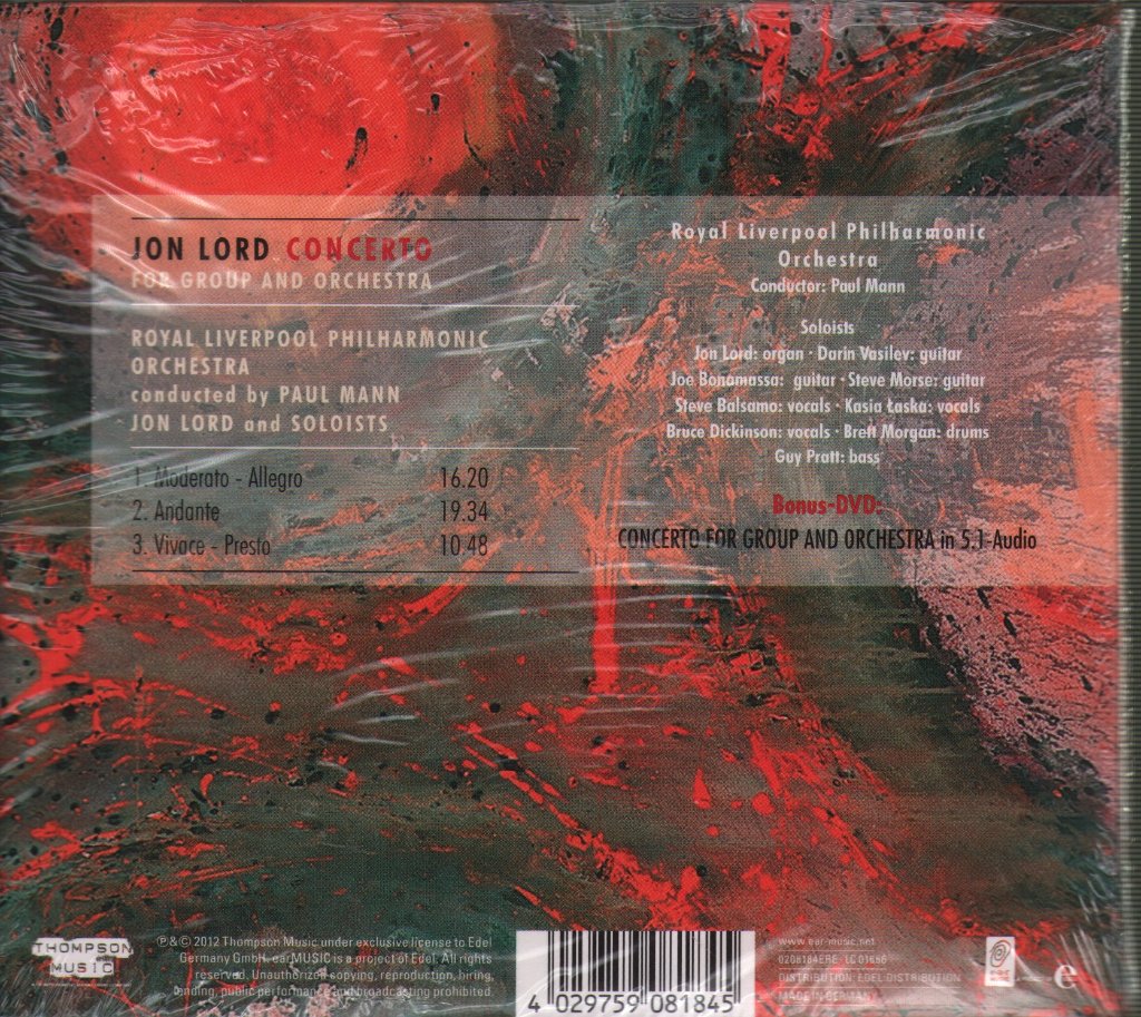 Royal Liverpool Philharmonic Orchestra - Concerto For Group And Orchestra - Cd/Dvd