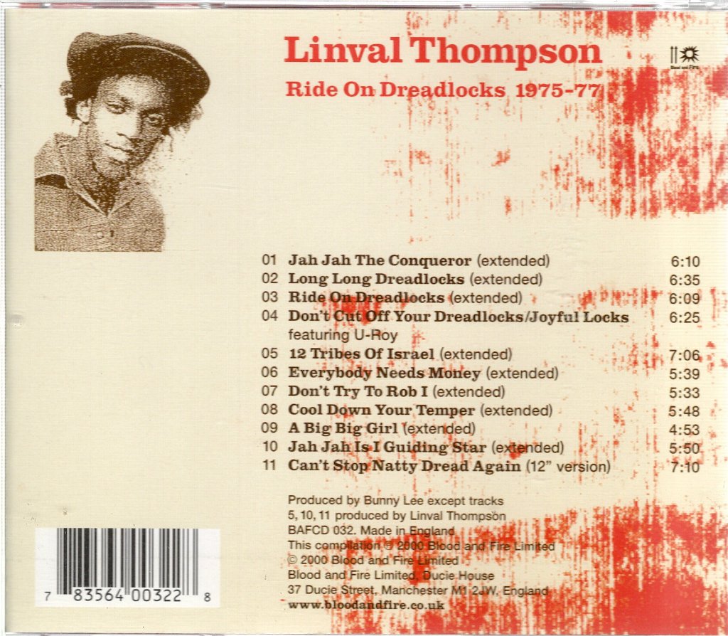Linval Thompson - Ride On Dreadlocks 1975-77 - Cd