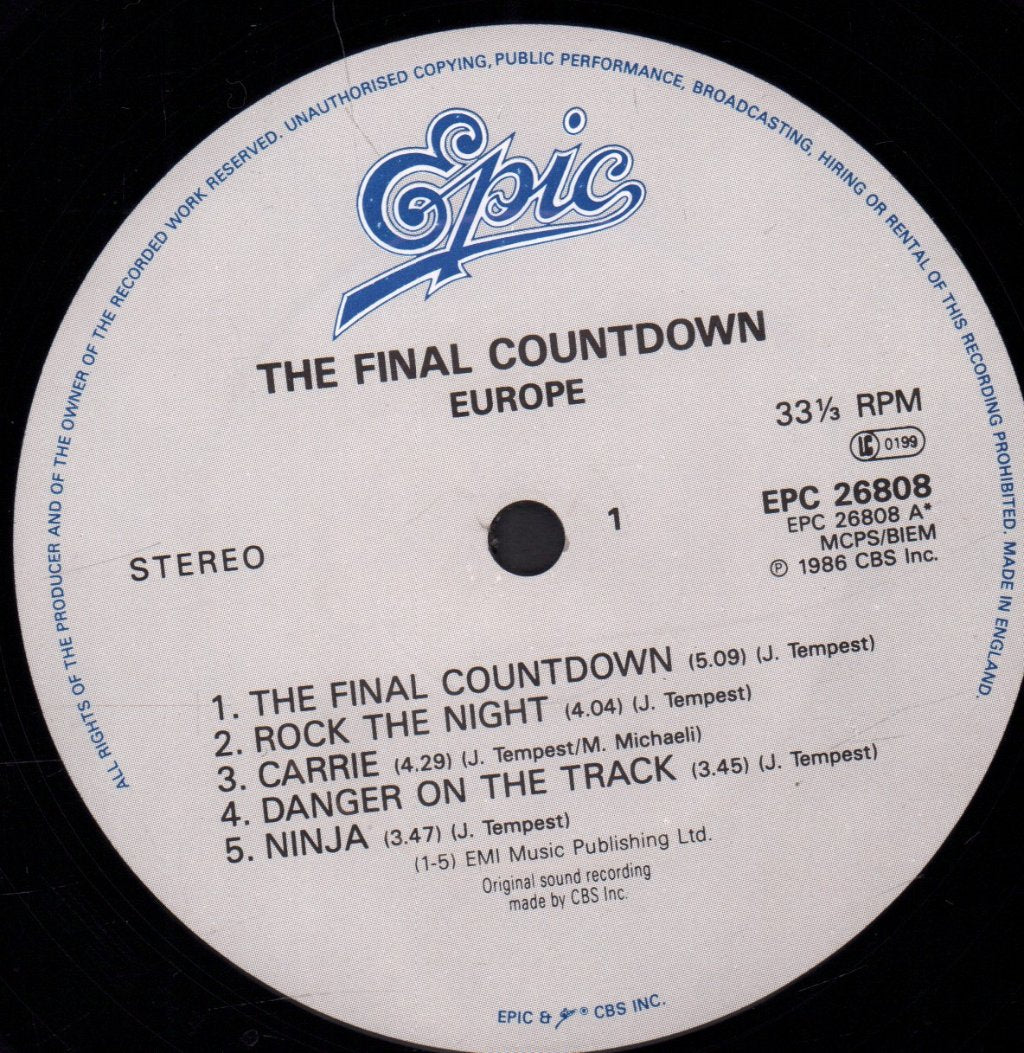 Europe - Final Countdown - Lp