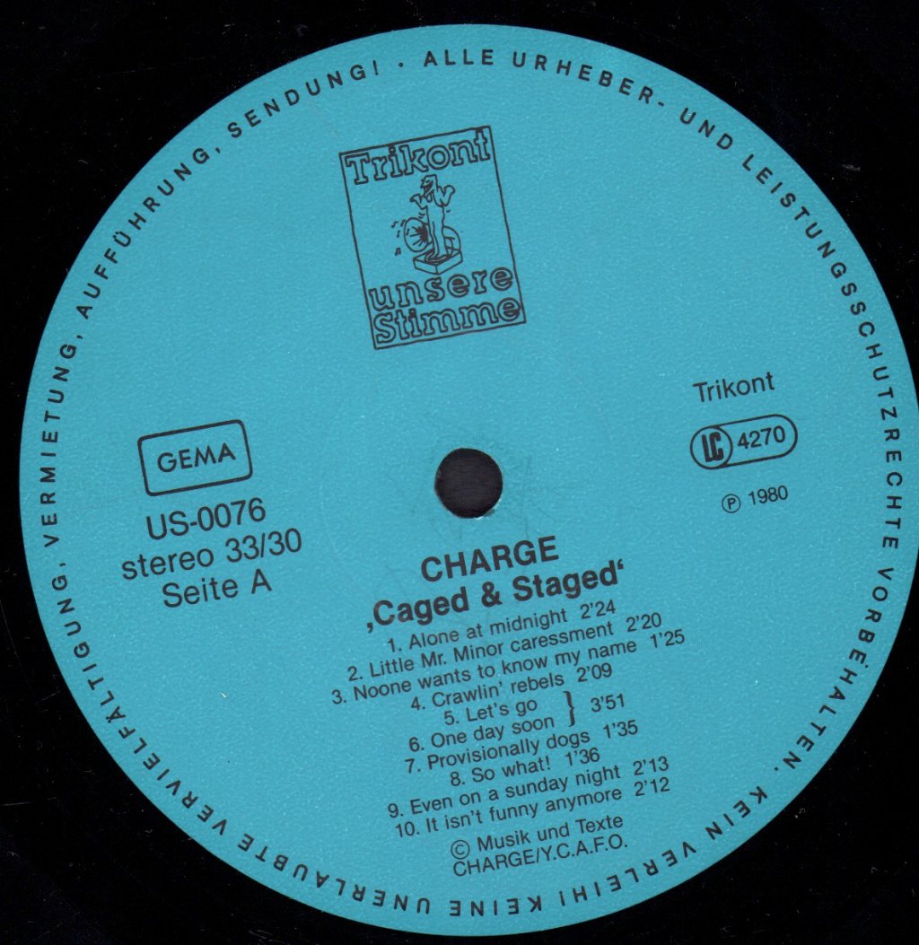 Charge (Punk Group) - Caged And Staged - Lp