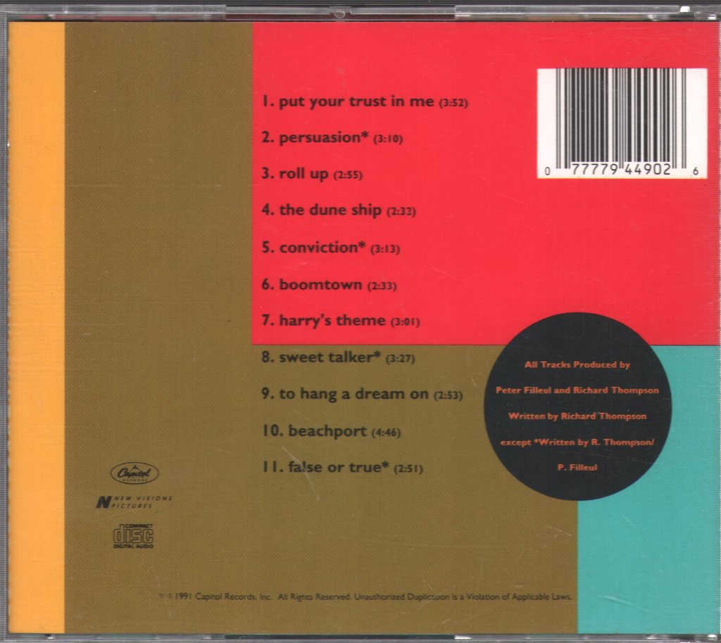 Richard Thompson - Sweet Talker (Original Music From The Movie) - Cd