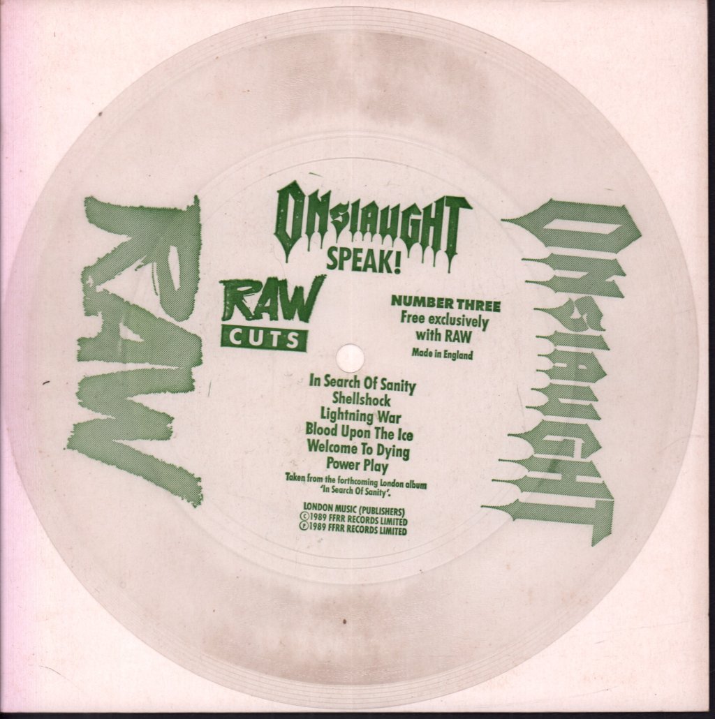 Onslaught - Speak - 7 Inch
