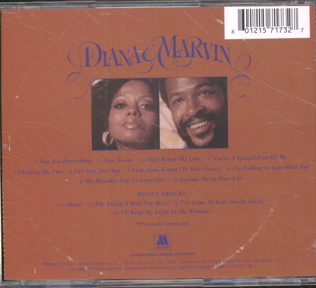 Diana Ross - Diana & Marvin - Cd