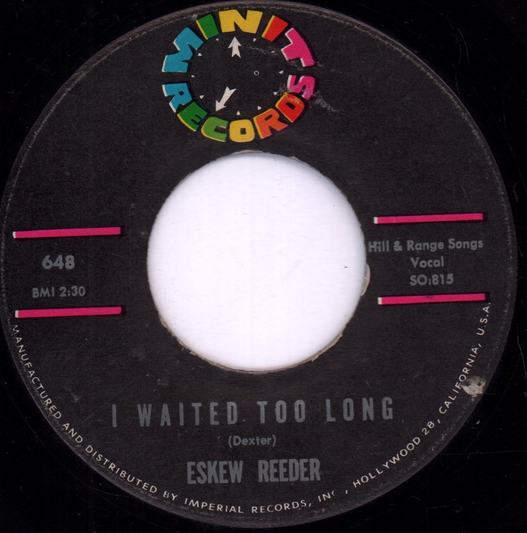 Eskew Reeder - Green Door / I Waited Too Long - 7 Inch