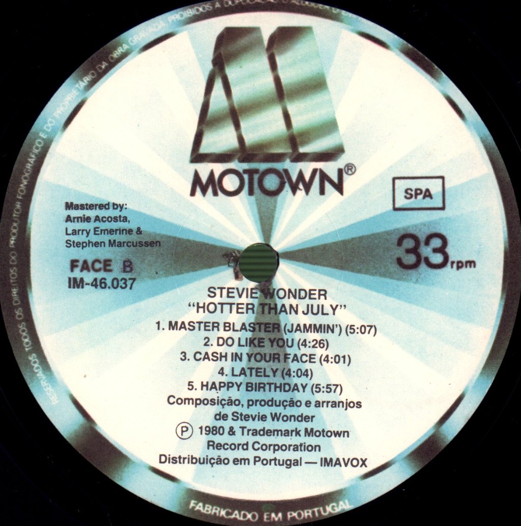 Stevie Wonder - Hotter Than July - Lp