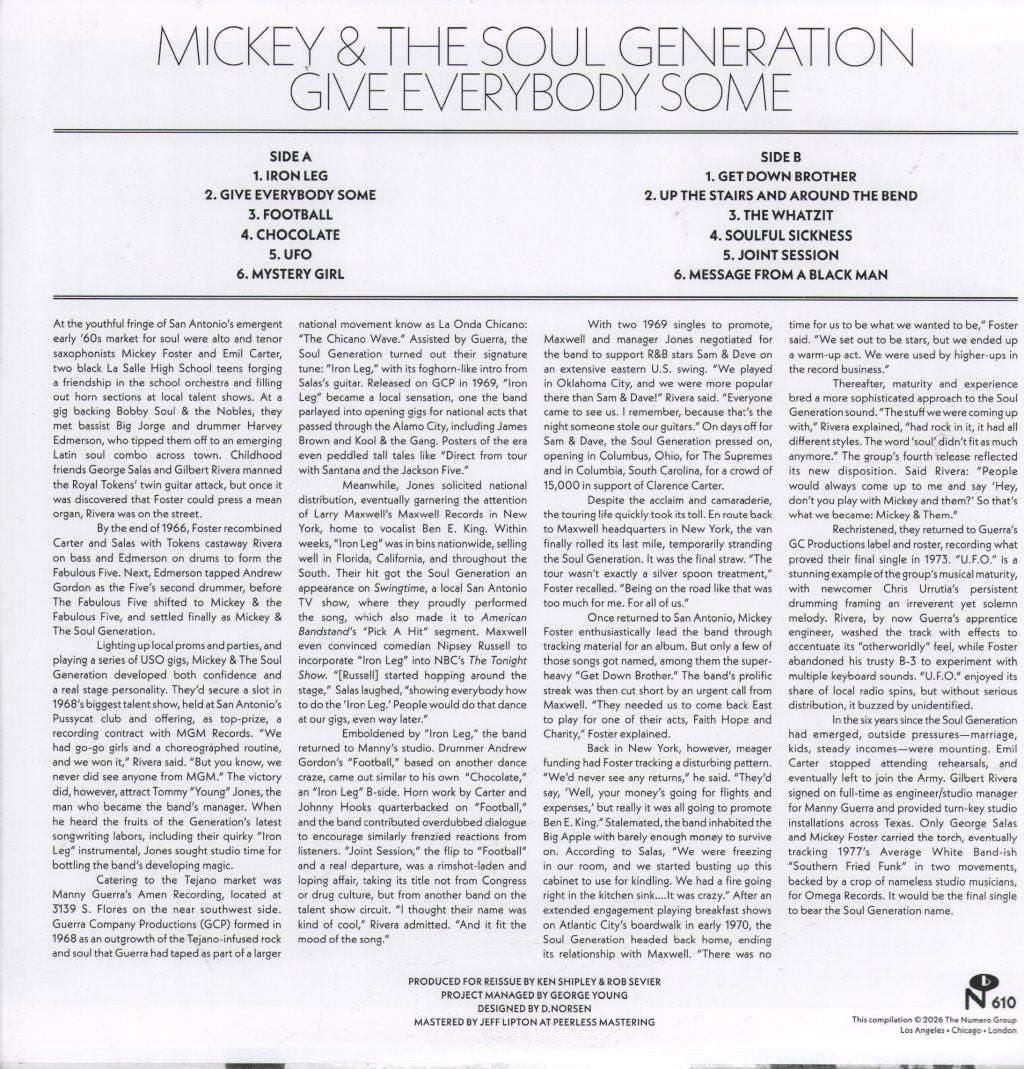 Mickey & The Soul Generation - Give Everybody Some - Lp