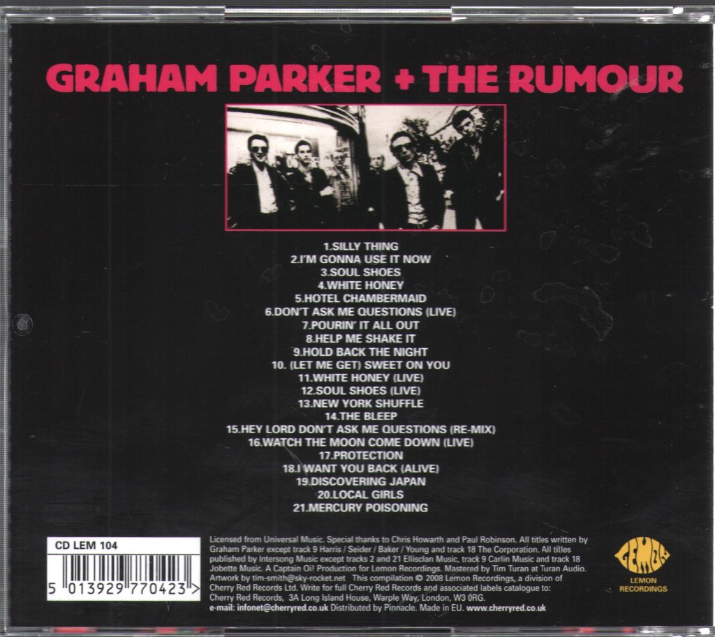 Graham Parker And The Rumour - Vertigo Records Singles Collection - Cd