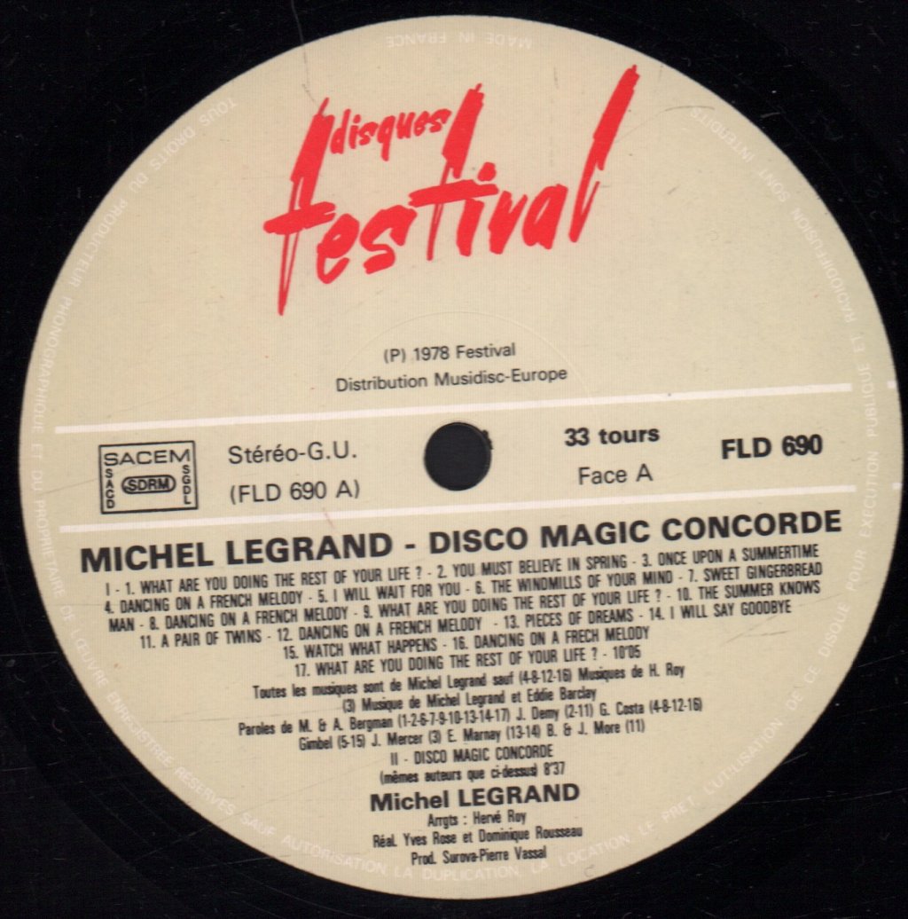 Michel Legrand - Disco Magic Concorde - Lp