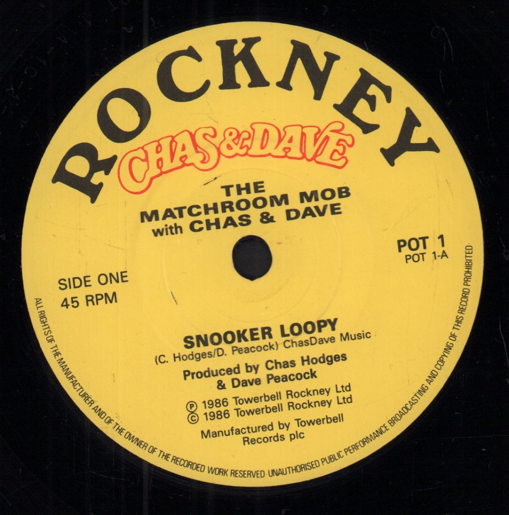 Matchroom Mob With Chas And Dave - Snooker Loopy - 7 Inch