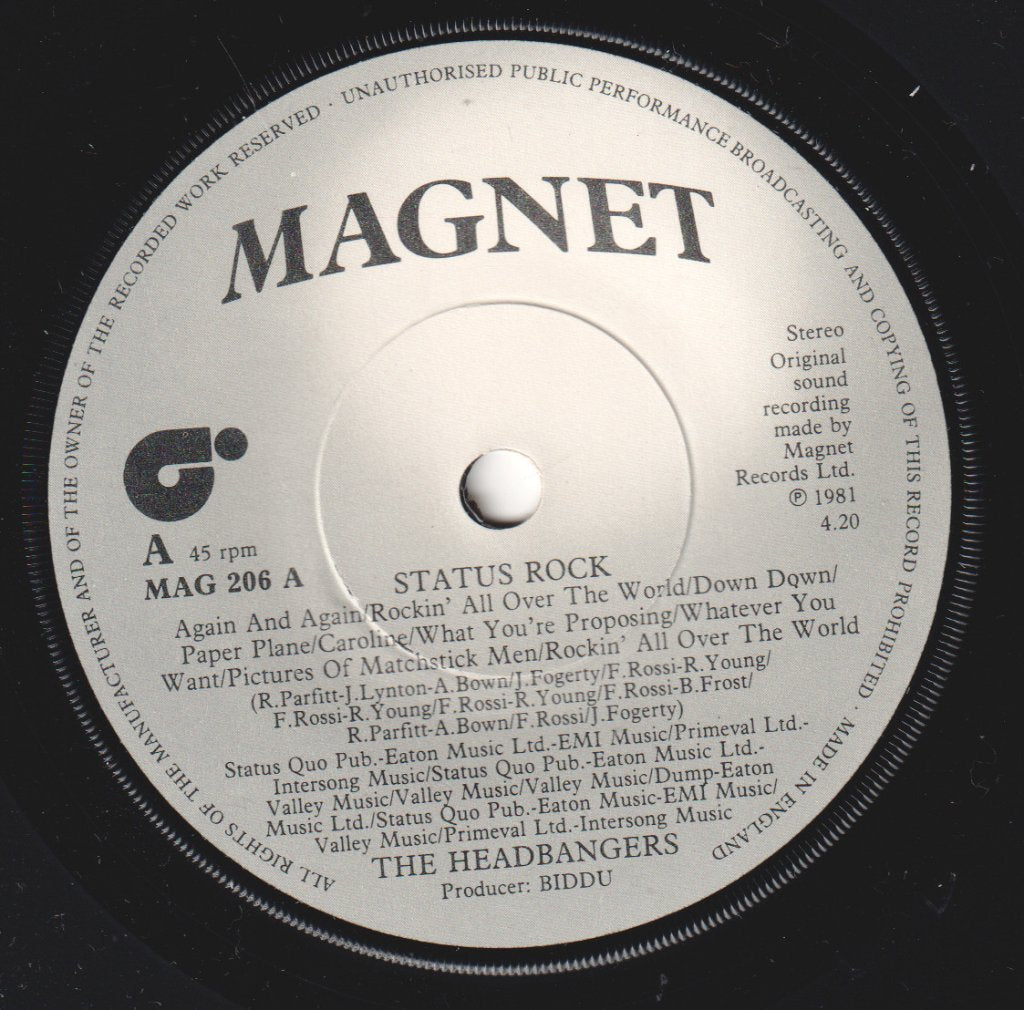 Headbangers - Status Rock - 7 Inch