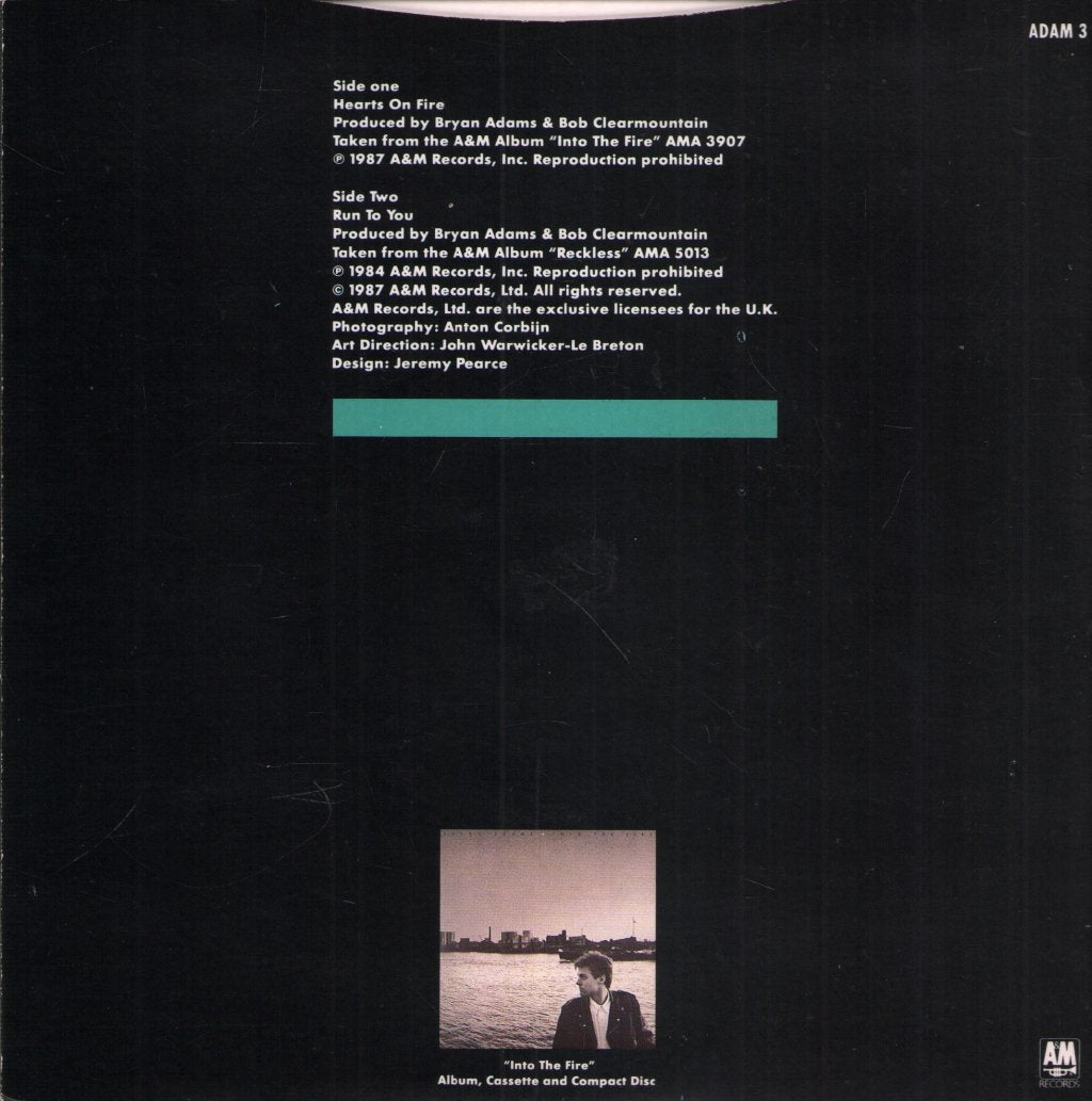 Bryan Adams - Hearts On Fire - 7 Inch