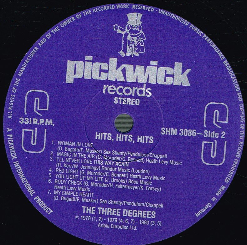 Three Degrees - Hits Hits Hits - Lp