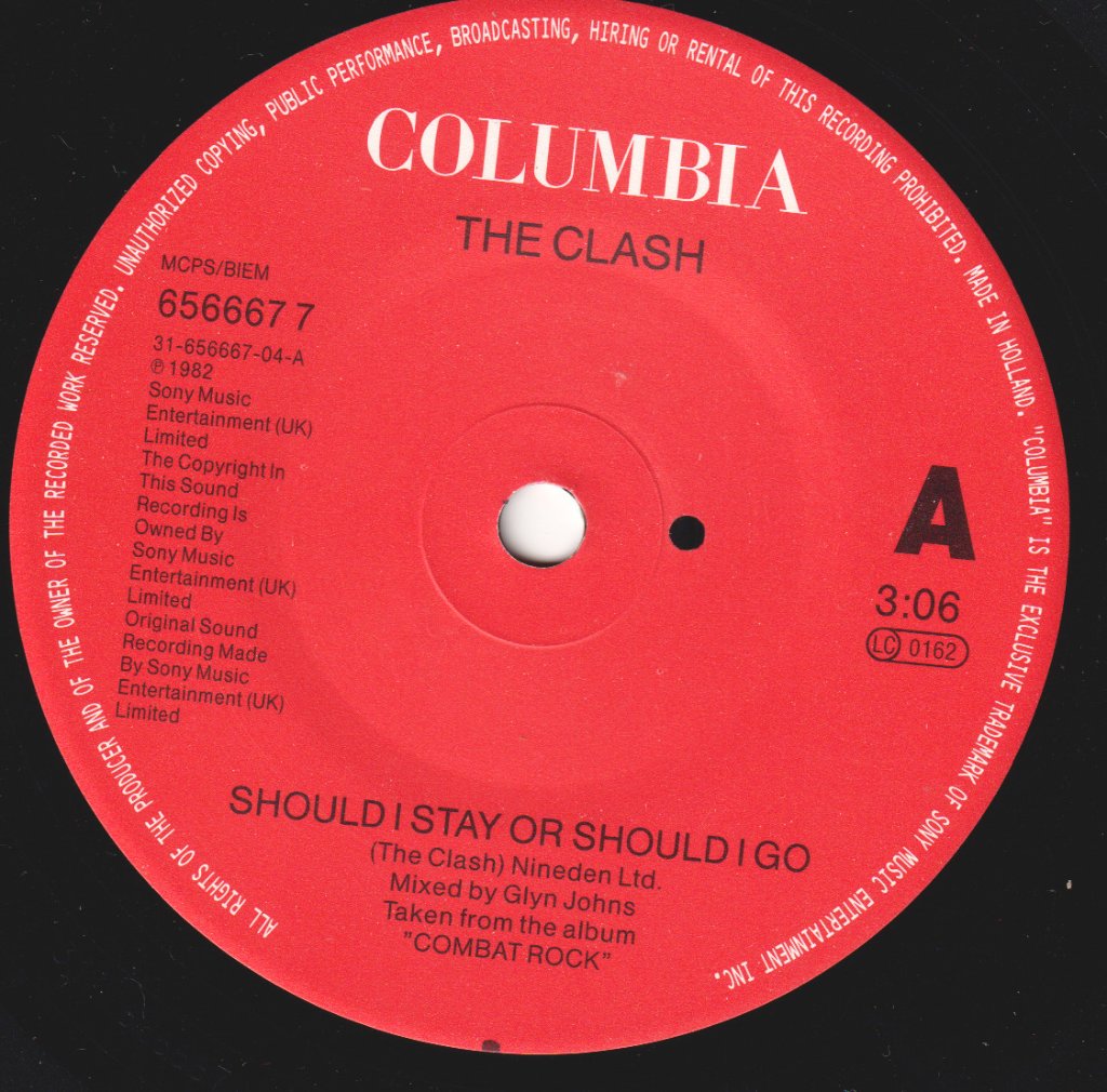 Clash / BAD 2 - Should I Stay Or Should I Go/Rush - 7 Inch