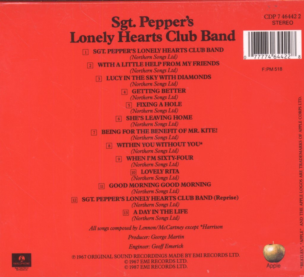 Beatles - Sgt. Pepper's Lonely Hearts Club Band - Cd