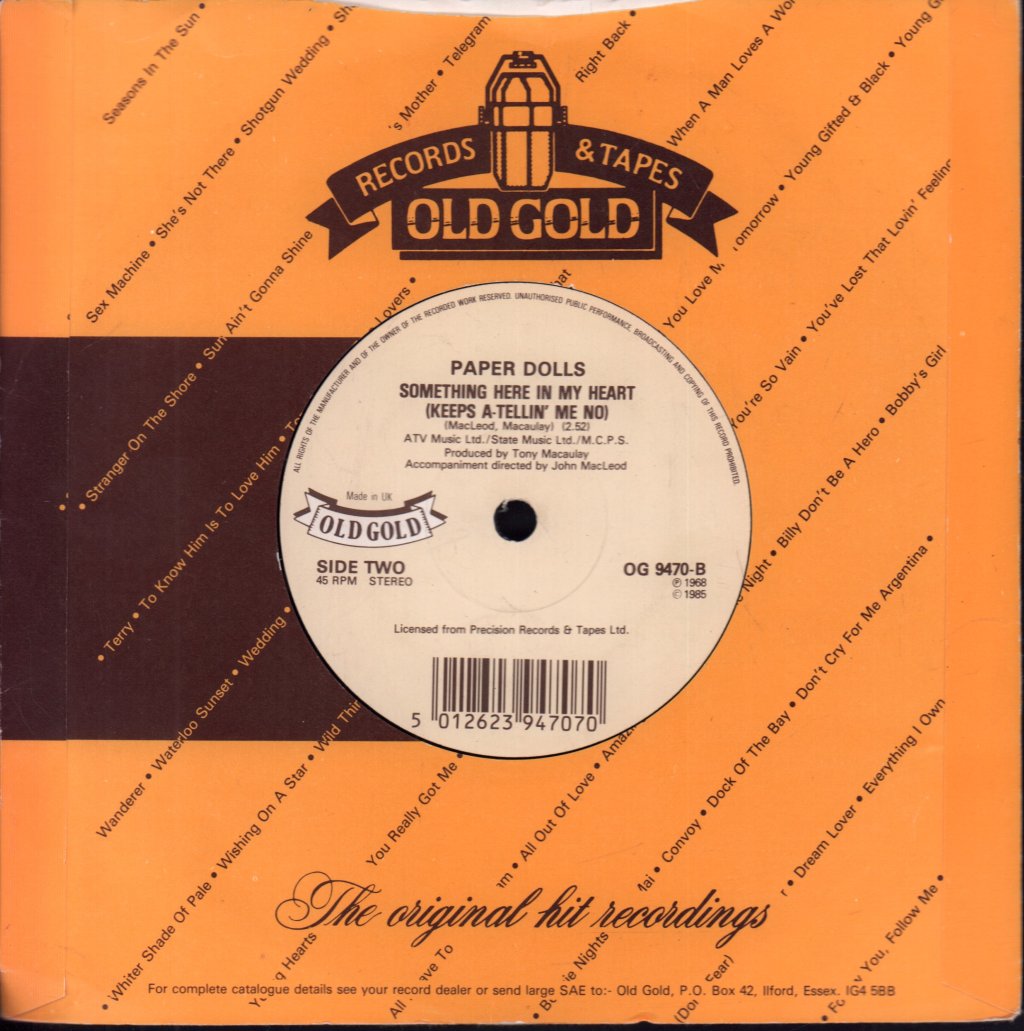 Pickettywitch/Paper Dolls - That Same Old Feeling/Something Here In My Heart - 7 Inch