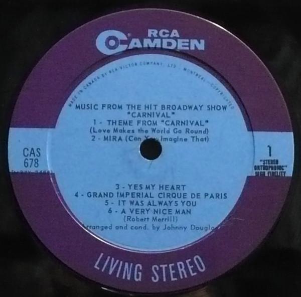 Living Strings - Play All The Music From The Broadway Hit "Carnival" - Lp