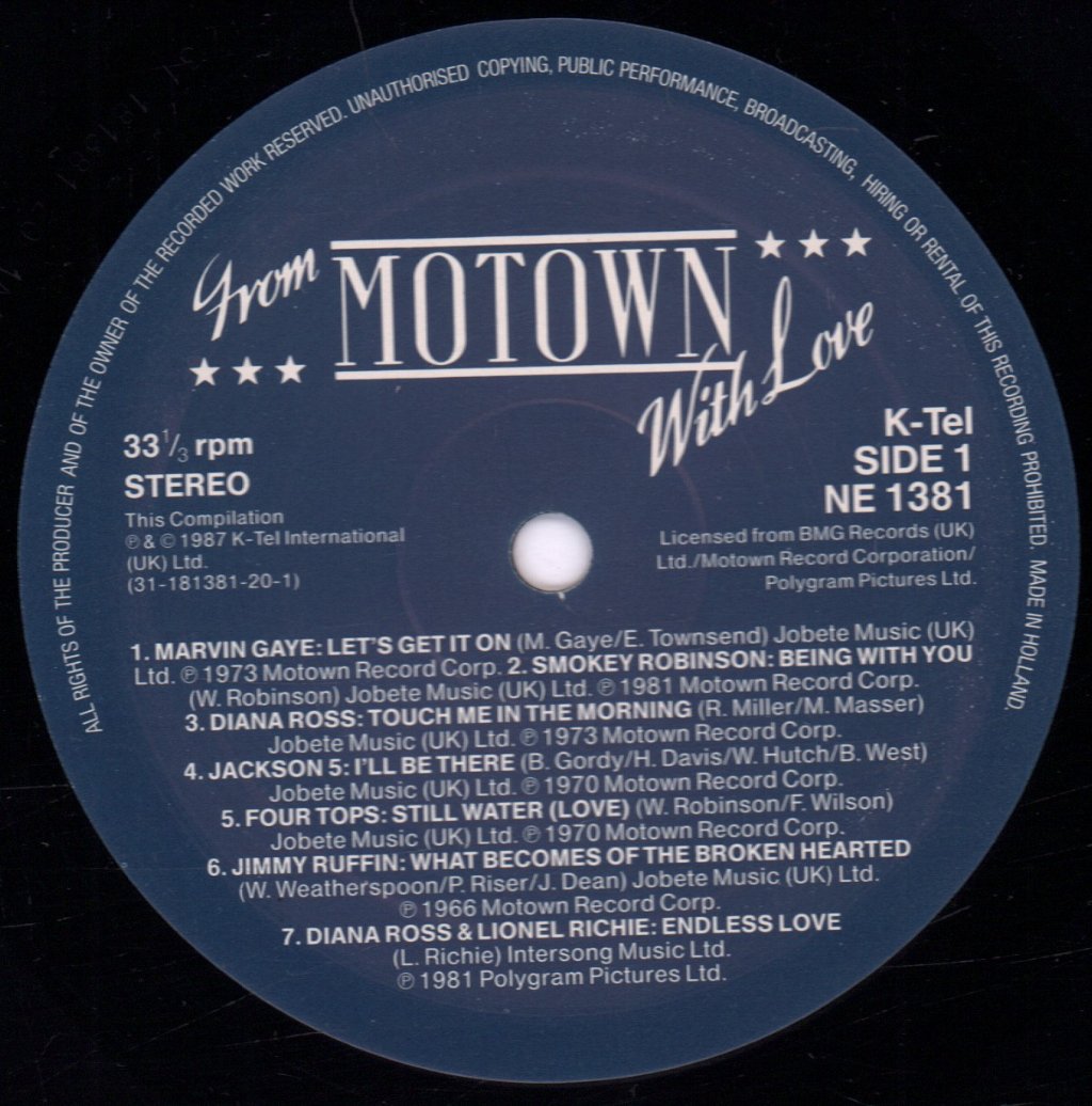 Various Artists - From Motown With Love - Double Lp