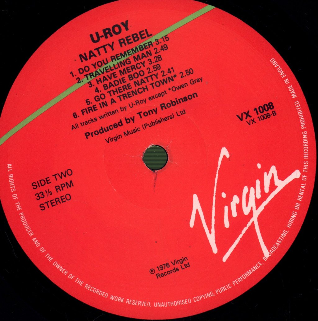 U-Roy - Natty Rebel - Lp