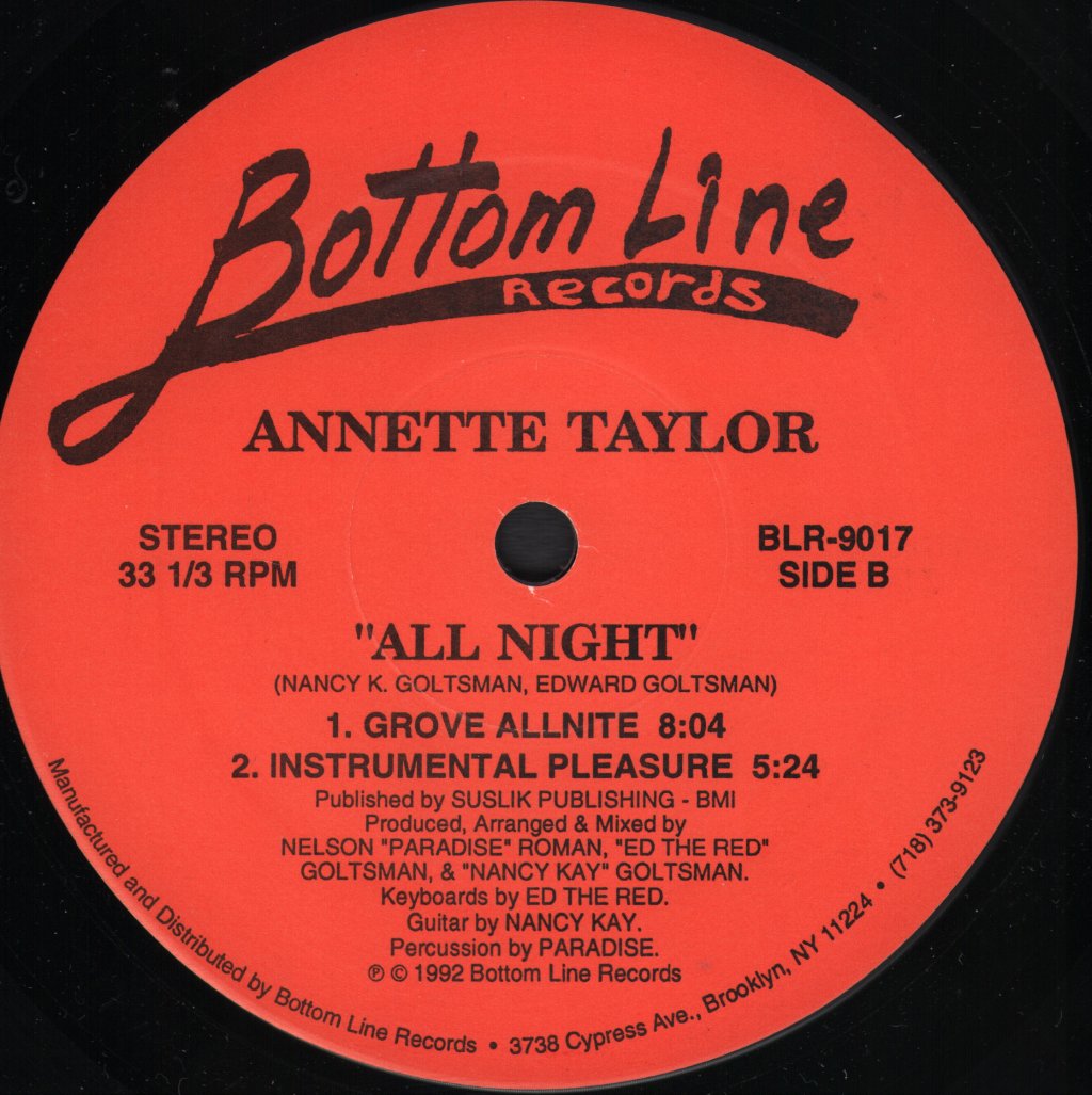 Annette Taylor - All Night - 12 Inch