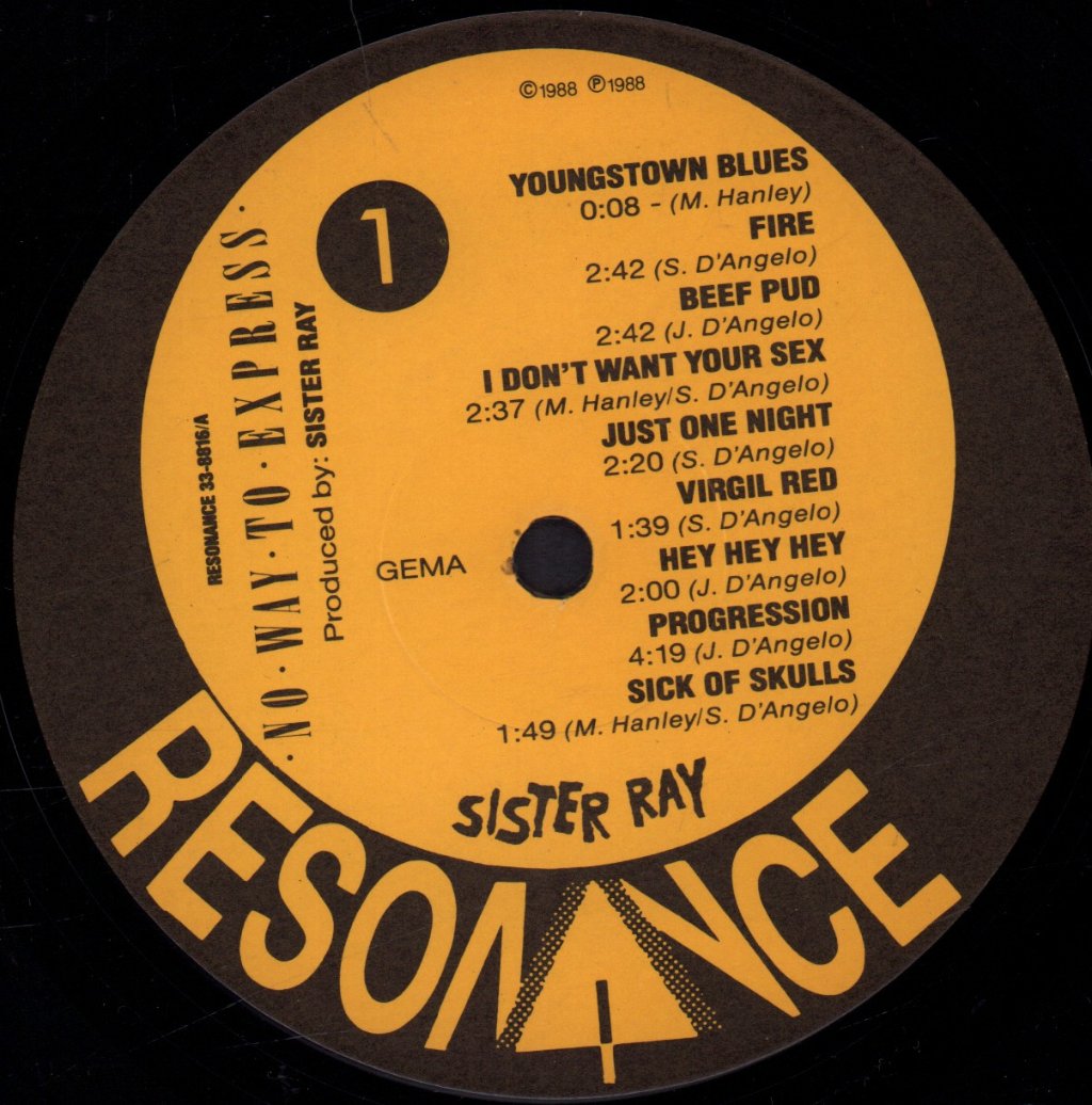 Sister Ray - No Way To Express - Lp