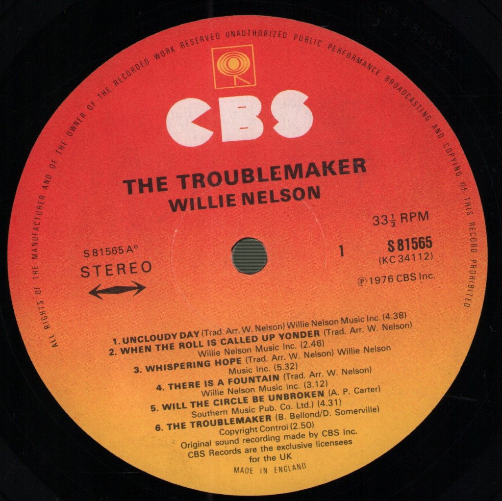 Willie Nelson - Troublemaker - Lp