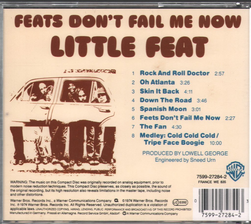 Little Feat - Feats Don't Fail Me Now - Cd