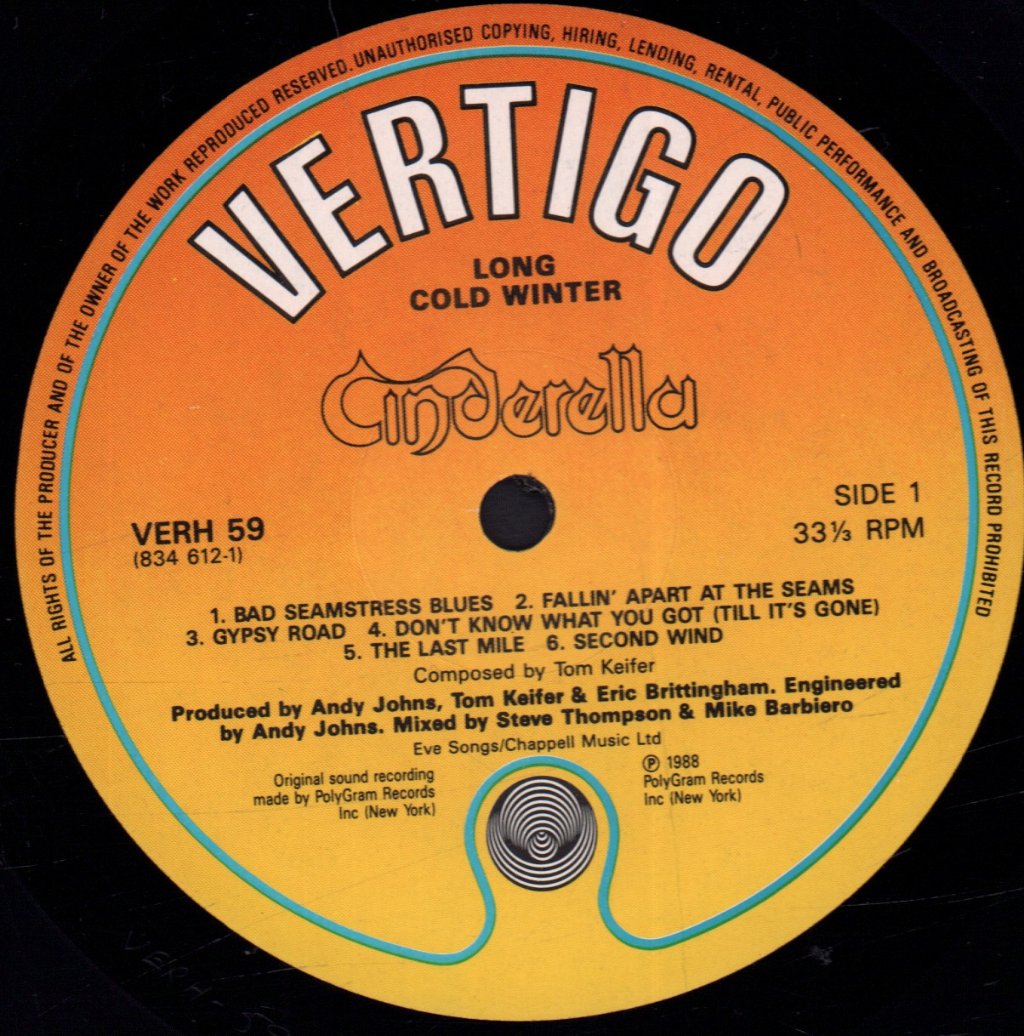 Cinderella - Long Cold Winter - Lp