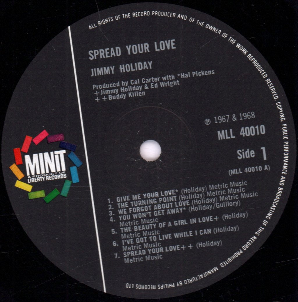 Jimmy Holiday - Spread Your Love - Lp