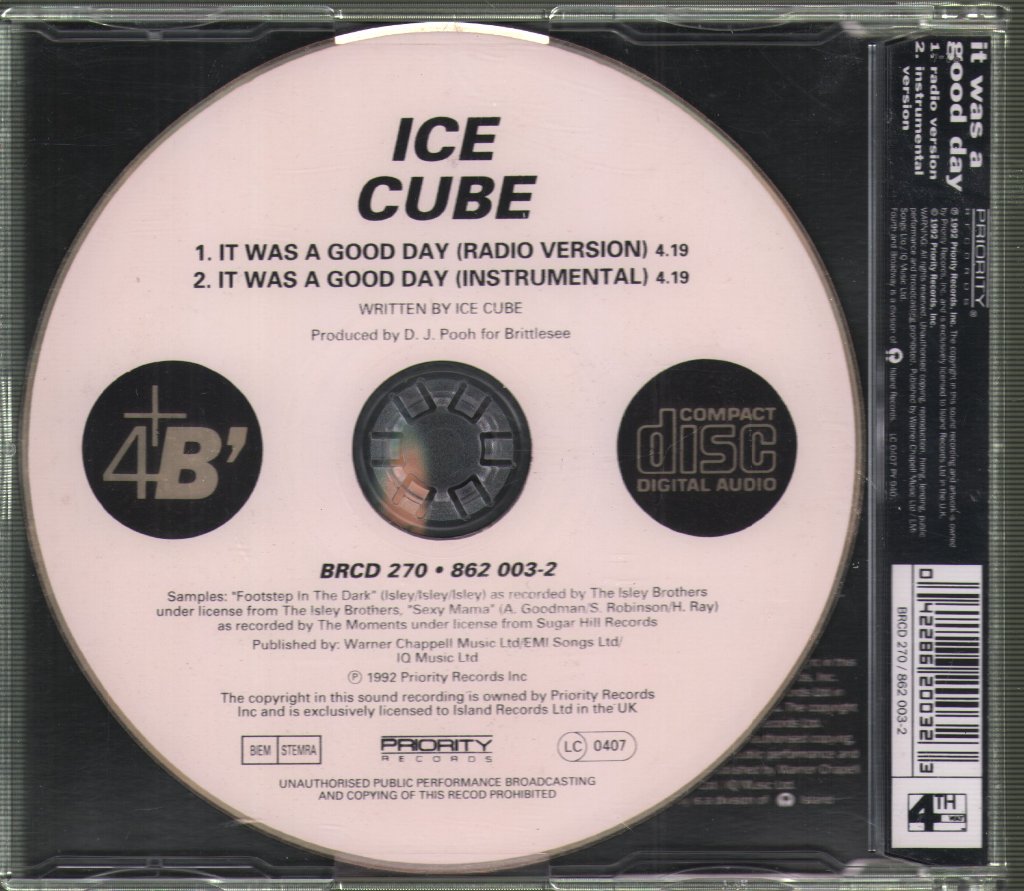 Ice Cube - It Was A Good Day - Cd