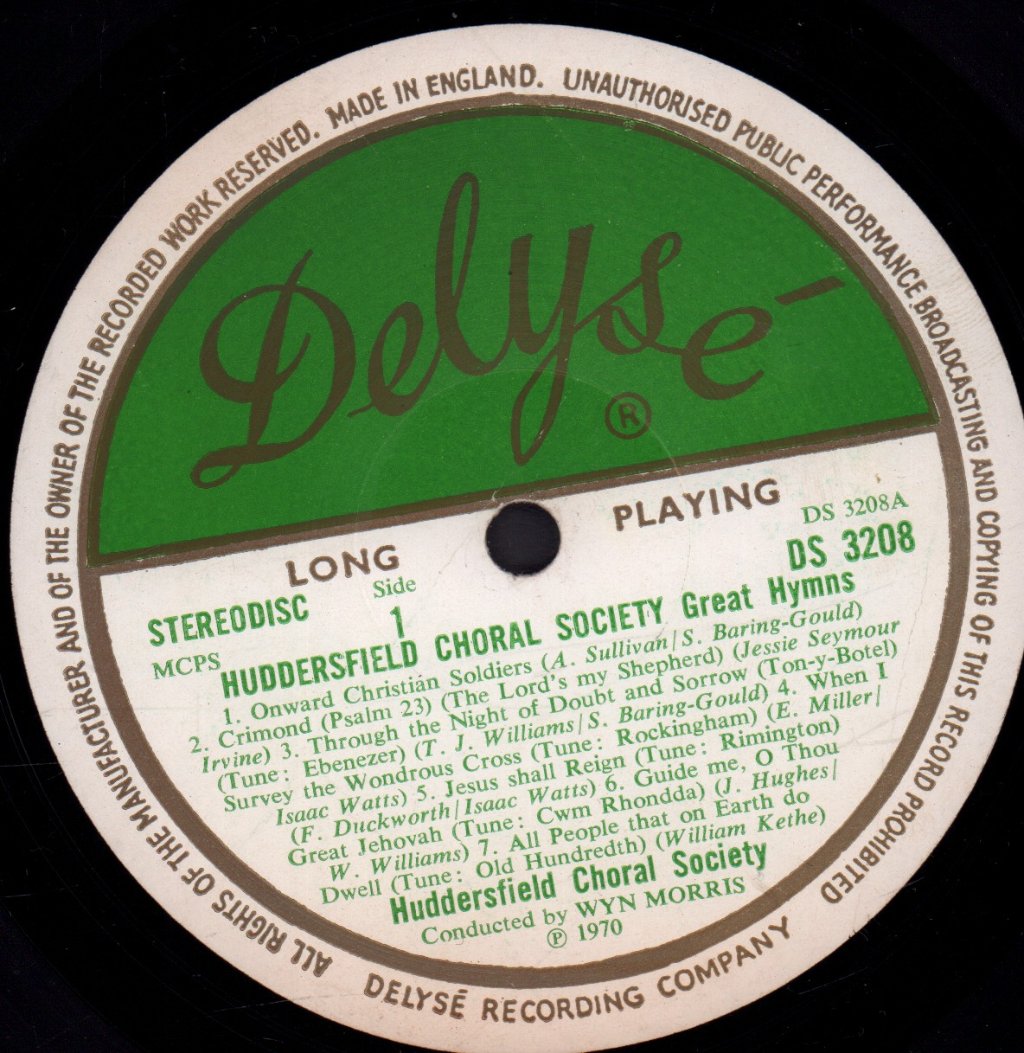 Huddersfield Choral Society - Great Hymns - Lp