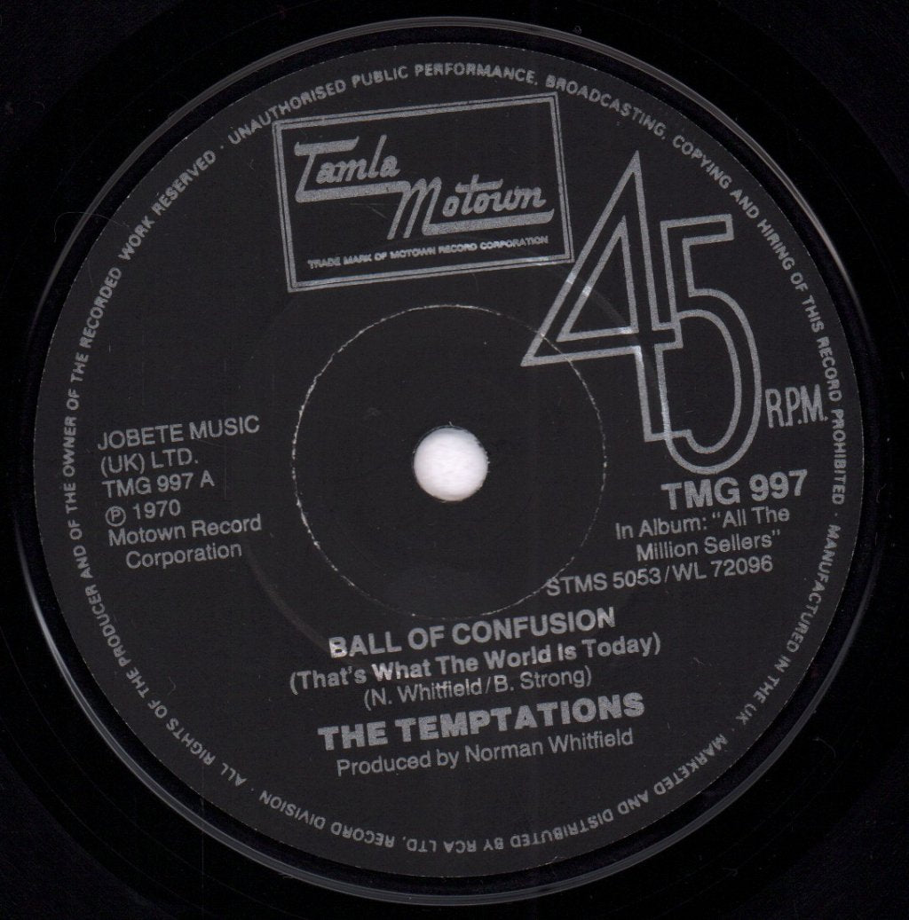 Temptations - Ain't Too Proud To Beg - 7 Inch